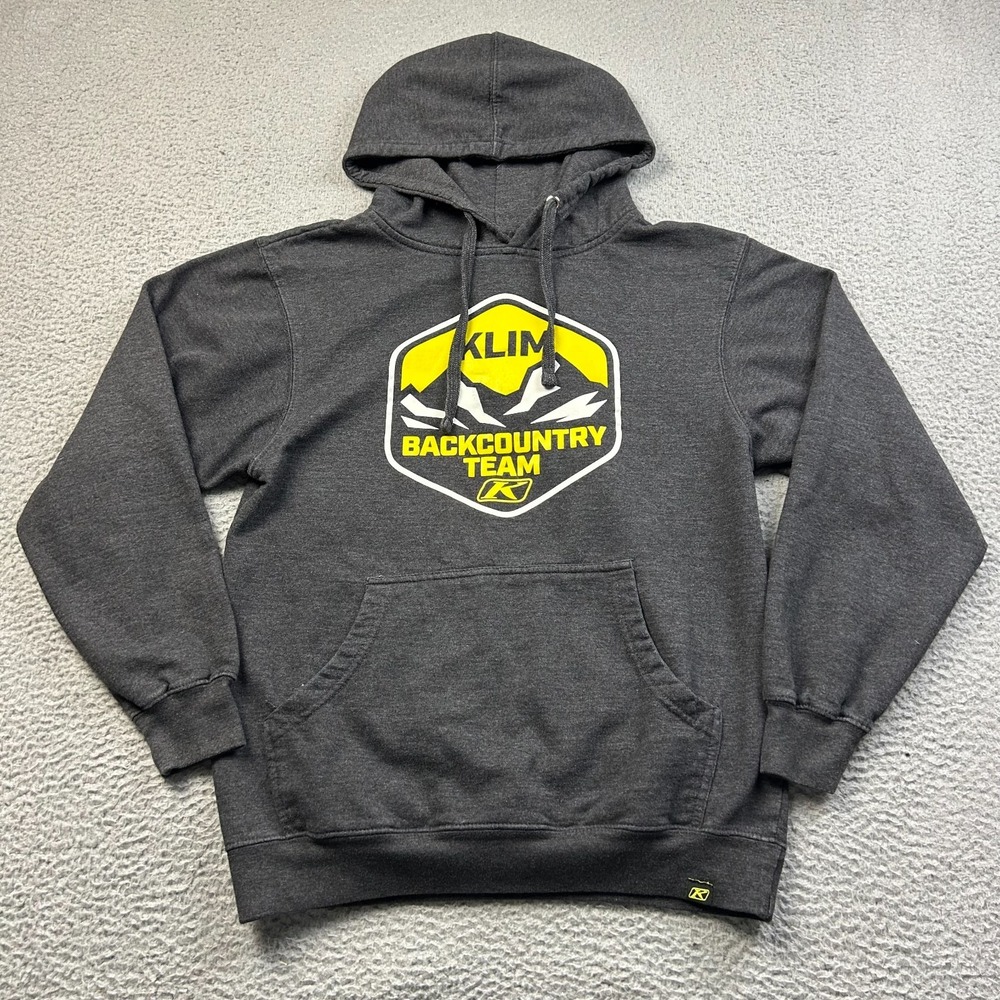 KLIM Mens Backcountry Edition Hoodie Gray Snowmobile Moto Pullover Small